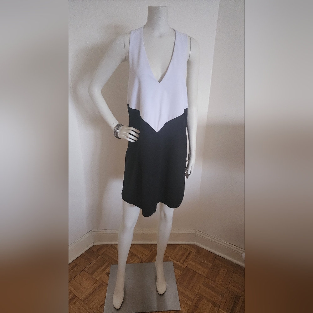 Lightly Worn Alice And Olivia Black and White Sleeveless Dress